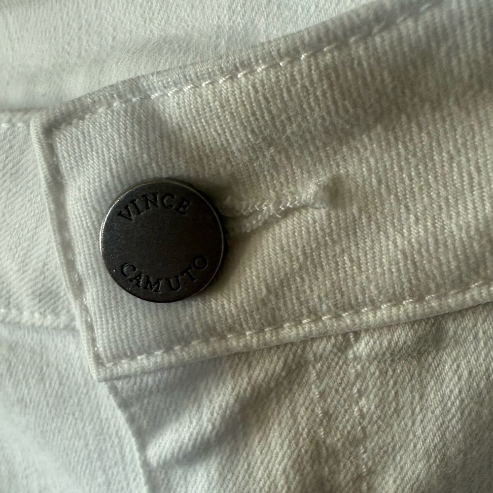 Vince Camuto|White Ankle skinny Jeans/Crisp Finish with raw hem•••size 14,Beachy - Picture 9 of 12